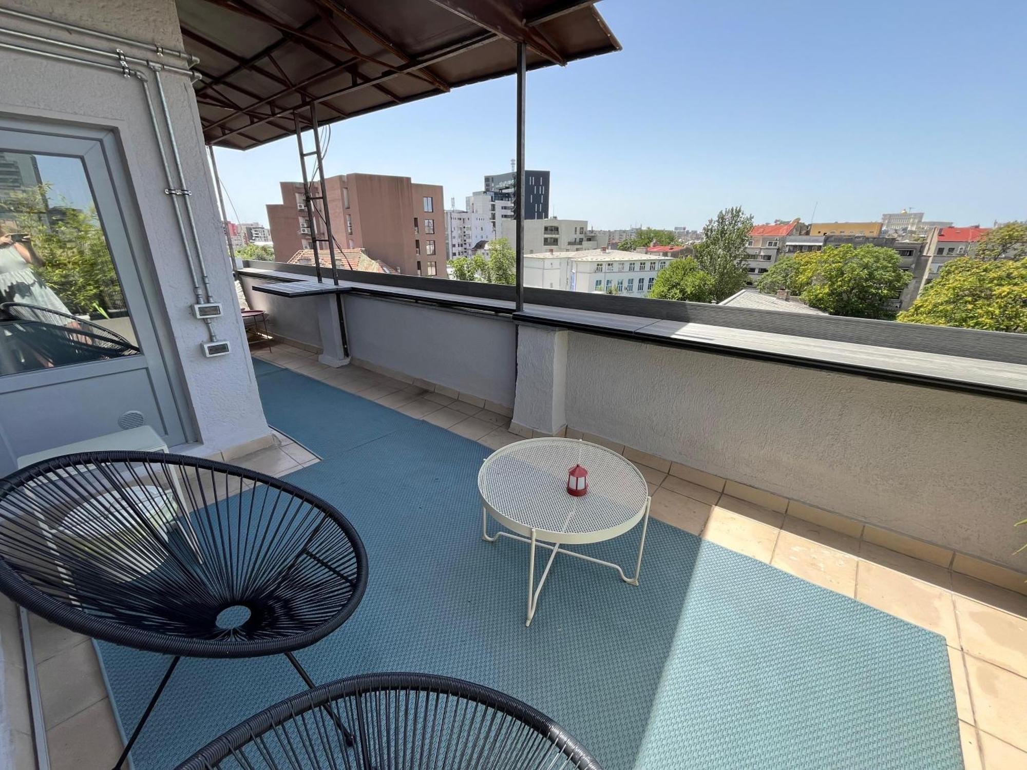 Terrace View Downtown Studio Bukares Bagian luar foto